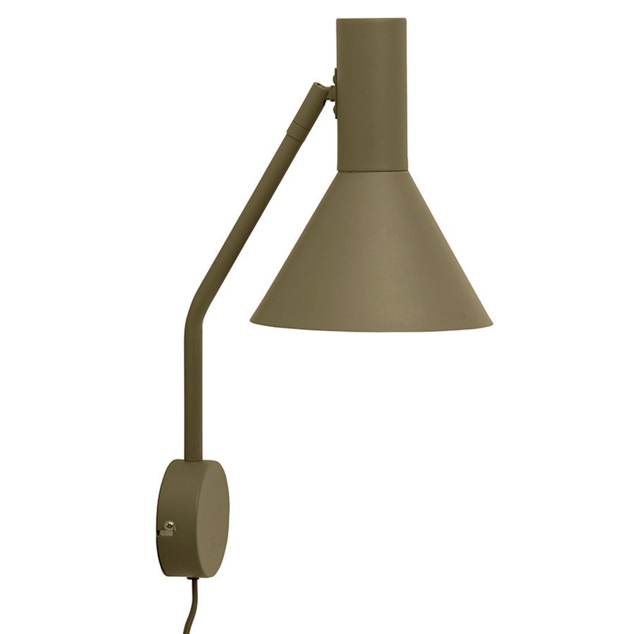 фото Лампа настенная lyss, 42хd18 см, оливковая матовая frandsen