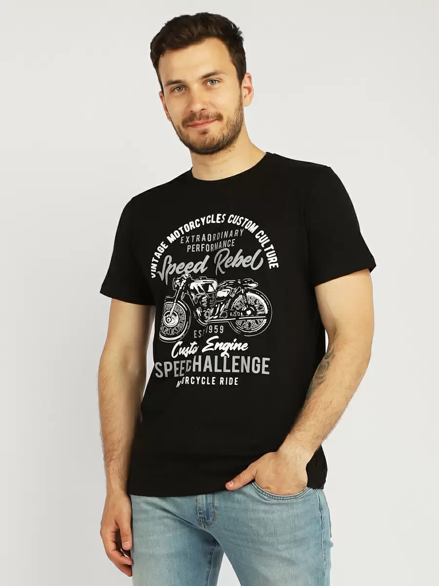 

Футболка мужская A passion play SQ68991 черная 4XL, SQ68991