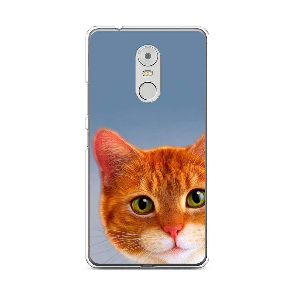 

Чехол на Lenovo K6 Note "Любопытный котик", Коричневый, 112250-1
