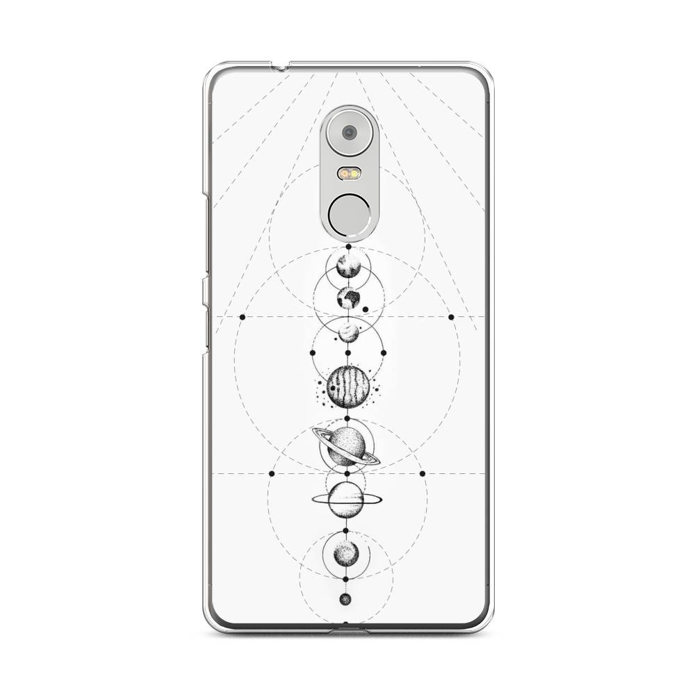 

Чехол на Lenovo K6 Note "Парад планет", Серый, 112250-2