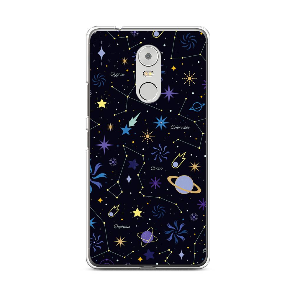 

Чехол на Lenovo K6 Note "Цветной космос", Желтый, 112250-2