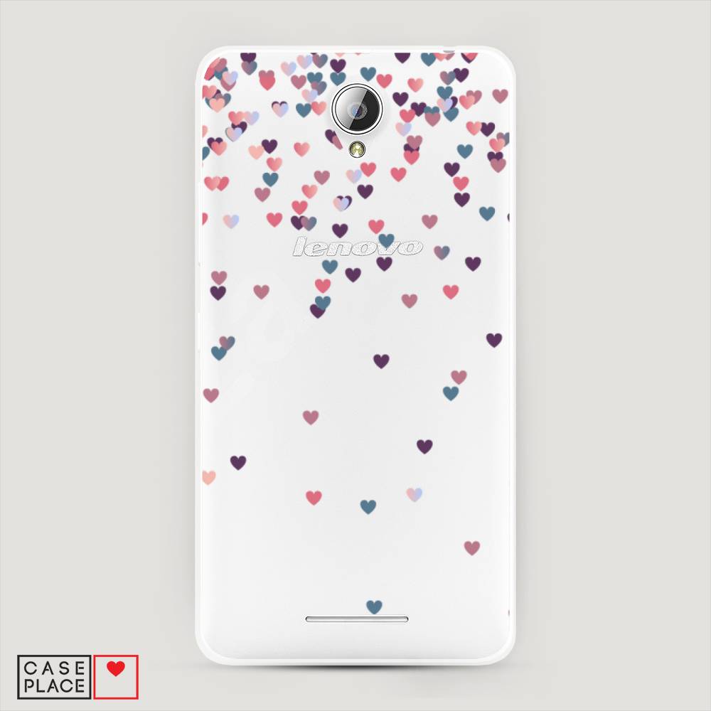 

Чехол на Lenovo A5000 "Посыпка сердечки", Розовый;фиолетовый, 111950-3