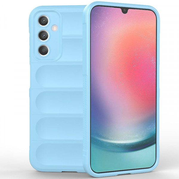 

Противоударный чехол Flex Silicone для Samsung Galaxy A25 4G, голубой, Flex Silicone