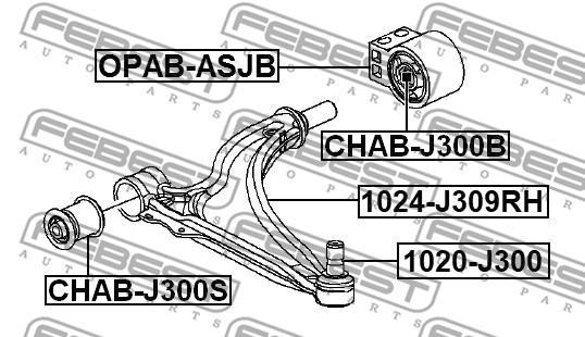 

FEBEST '1024J309RH Рычаг подвески | перед прав | 1шт