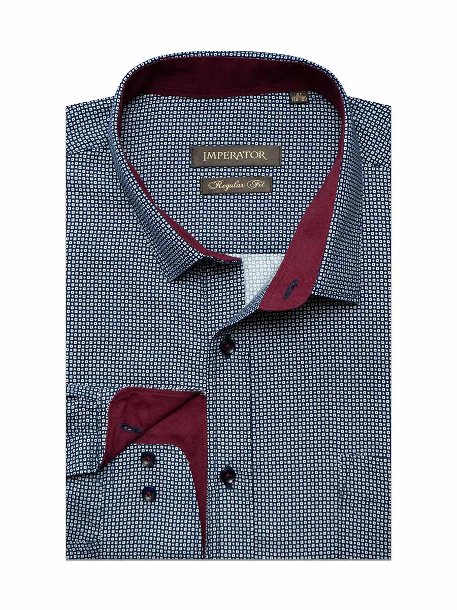 Рубашка мужская Imperator Twist 9 синяя 42/178-186