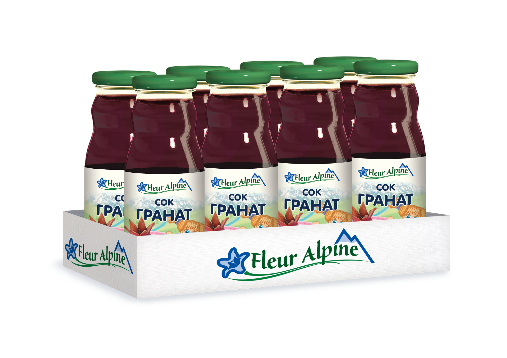 

Сок детский Fleur Alpine Гранатовый, с 3 лет, 8x200 мл, Гранат