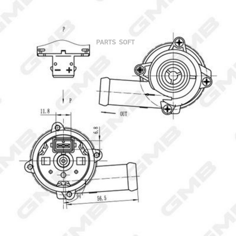 

GMB Помпа водяная электрическая AUDI A3 A6 TT VW GOLF BORA NEW BEETTLE