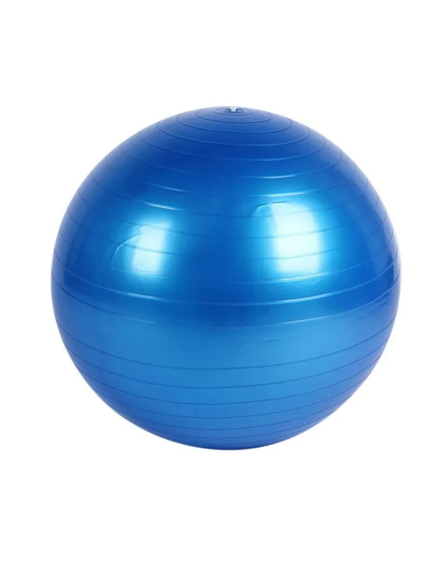 фото Фитбол, гимнастический мяч для занятий спортом, глянцевый, синий, 85 см urm