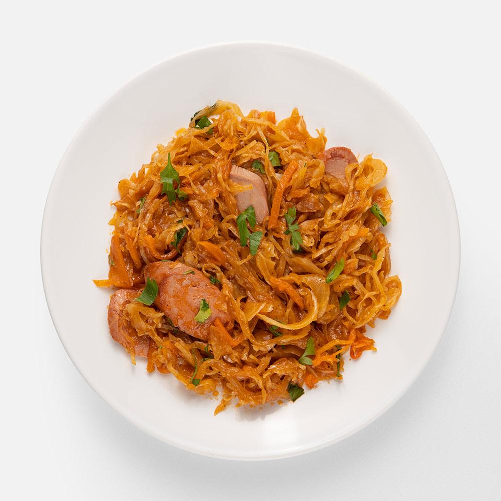 

Капуста Город тушёная, с сосиской, 200 г