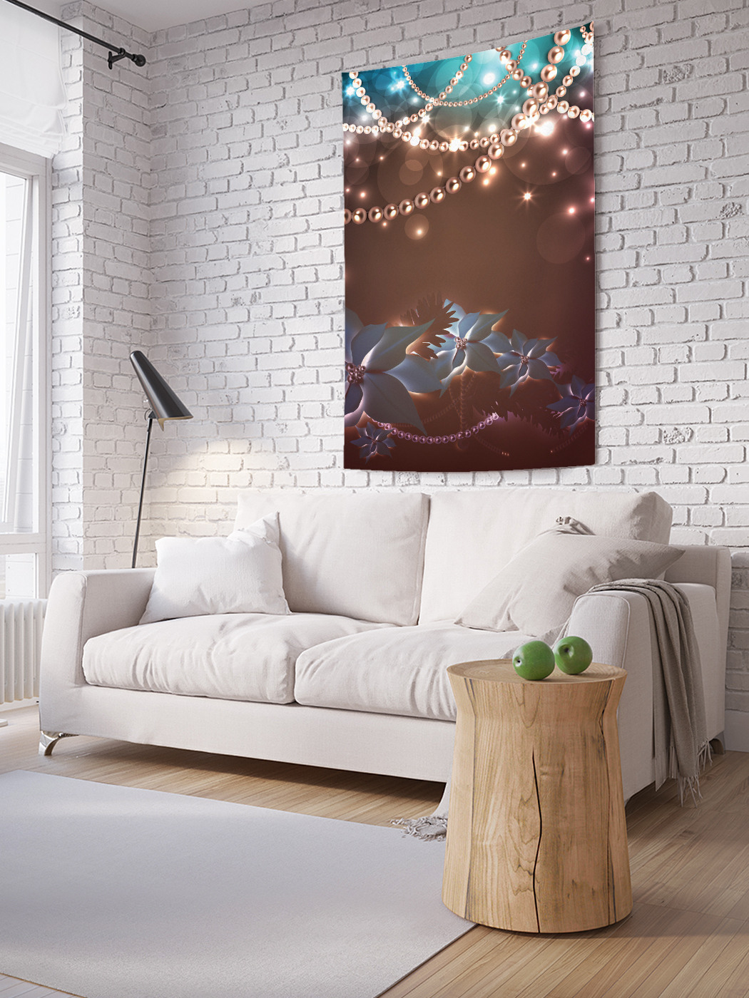 

Вертикальное фотопанно на стену JoyArty Цветочные бусы 150x200 см, Цветочные бусы