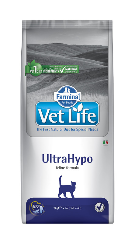 фото Сухой корм для кошек farmina vet life ultrahypo, при аллергии, рыба, 2кг