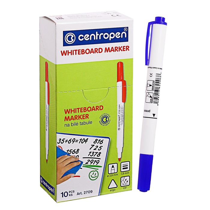 

Маркер для доски 3.8 мм Centropen 2709, цвет синий