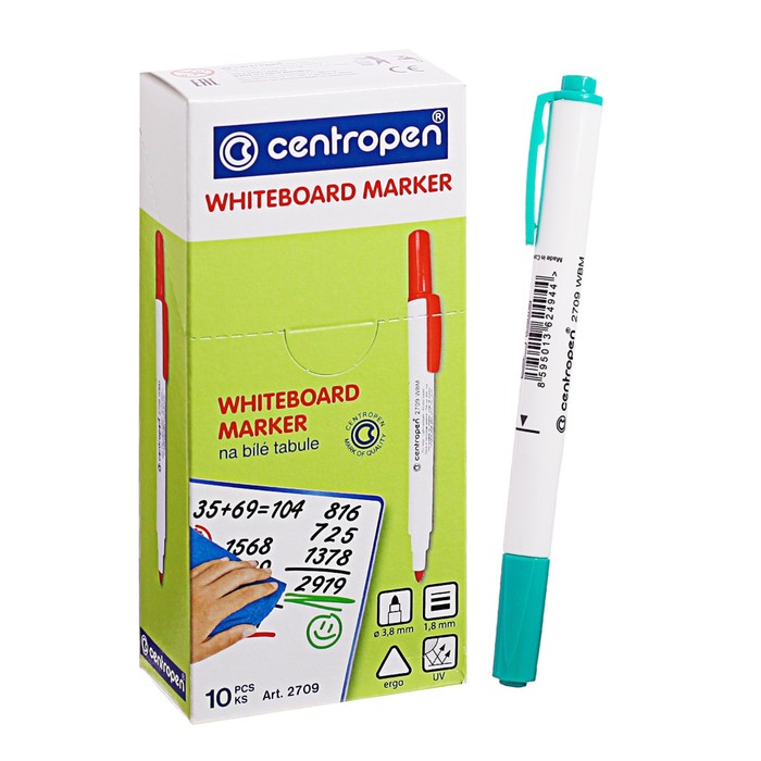 

Маркер для доски 3.8 мм Centropen 2709, цвет зелёный