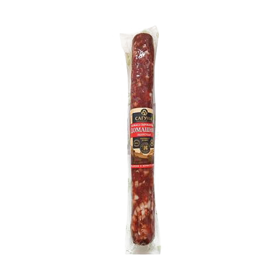 

Колбаса сырокопченая Сагуны Домашняя, полусухая, 300-350 г
