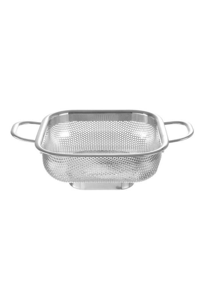 

Дуршлаг квадратный с подставкой и двумя ручками, 240x169x(H)65 мм, HENDI, 535271