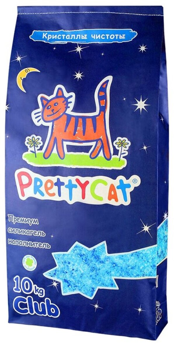 Впитывающий наполнитель PrettyCat Кристаллы чистоты силикагелевый, 10 кг