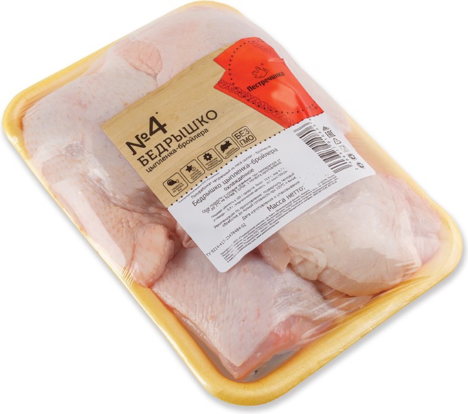 

Бедрышко цыпленка-бройлера Пестречинка №4, охлажденное, 600-700 г