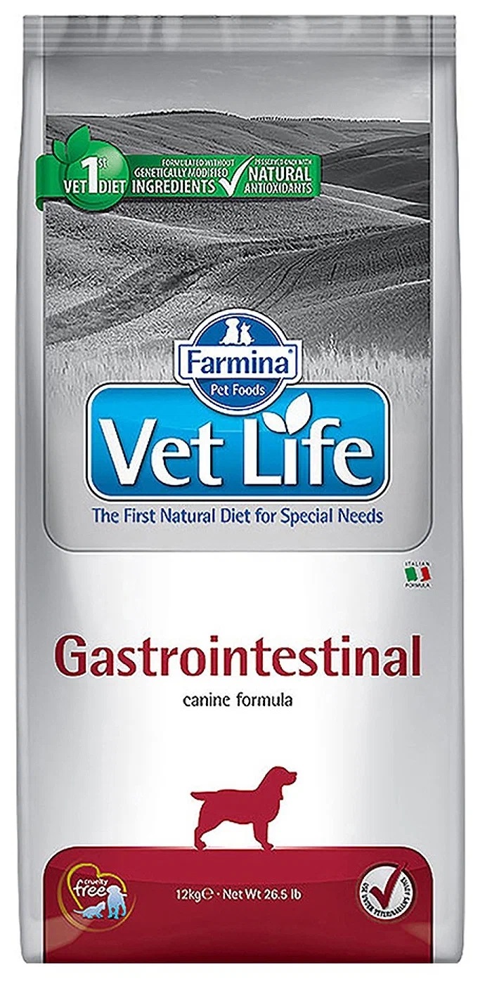 фото Сухой корм для собак farmina vet life gastrointestinal, при заболеваниях жкт, курица, 12кг