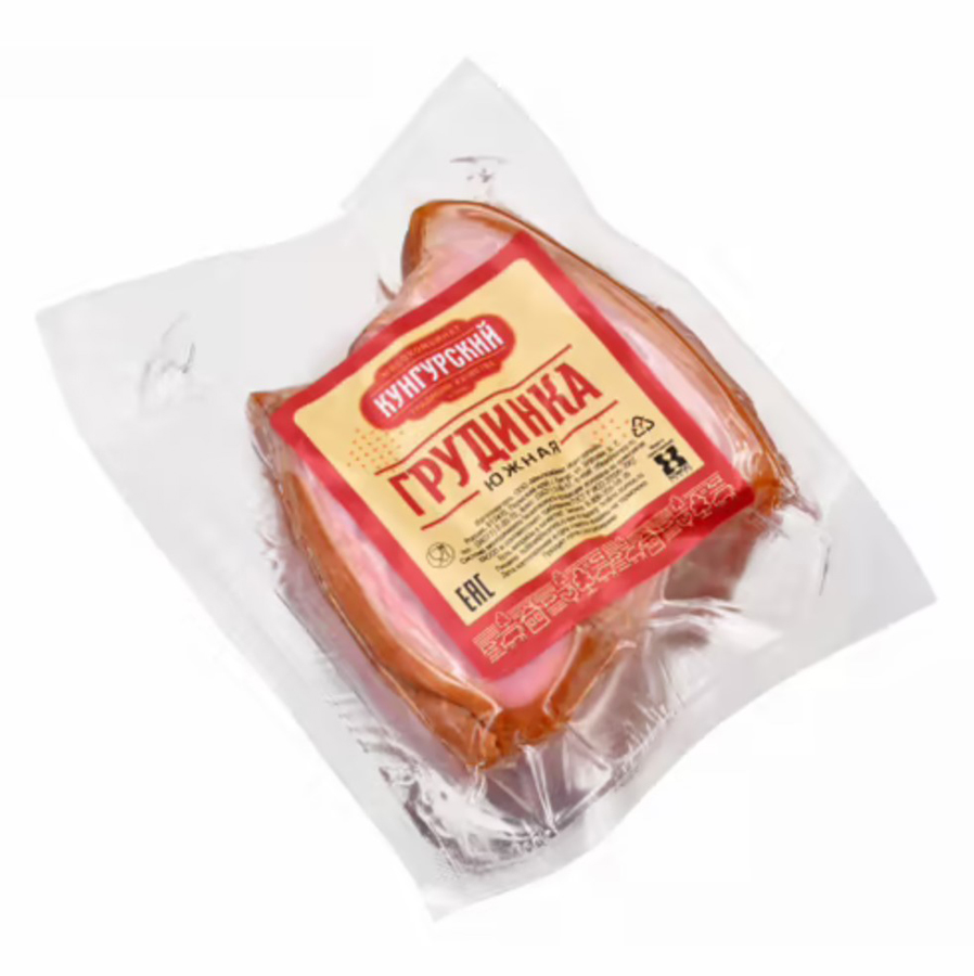 

Грудинка копчено-вареная Кунгурский МК Южная, из свинины, в вакууме, 330 г