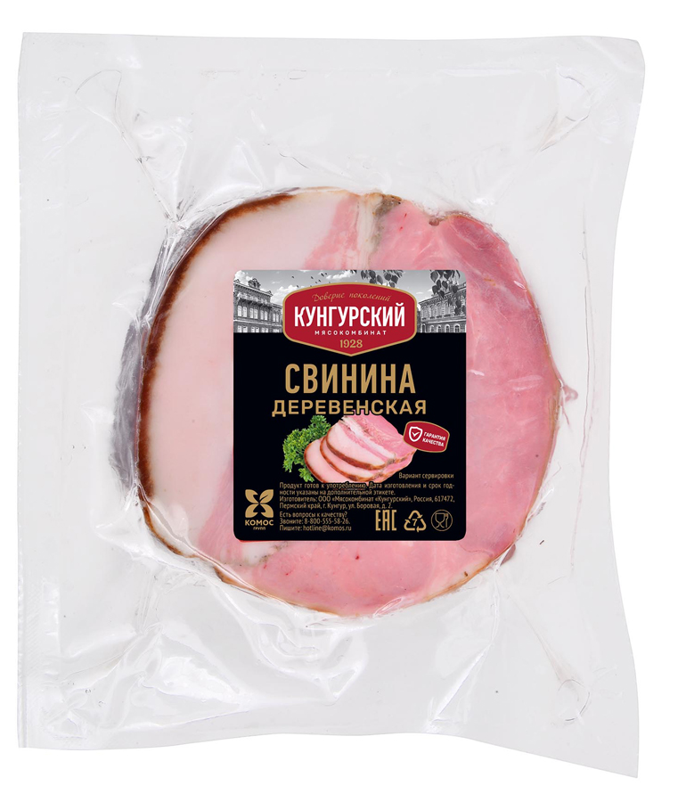 

Карбонад копчено-вареный Кунгурский МК Деревенский, из свинины, в вакууме, 270 г