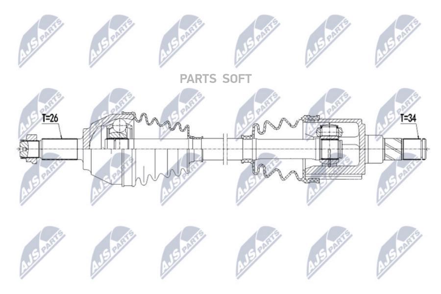 Полуось Mini Countryman Cooper S/Cooper S All4, On NTY npwbm125