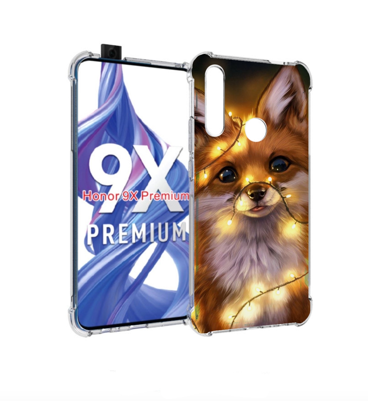 

Чехол бампер MyPads Лисенок-в-гирлянде для Honor 9X (STK-LX1)/Hu, Прозрачный, Tocco
