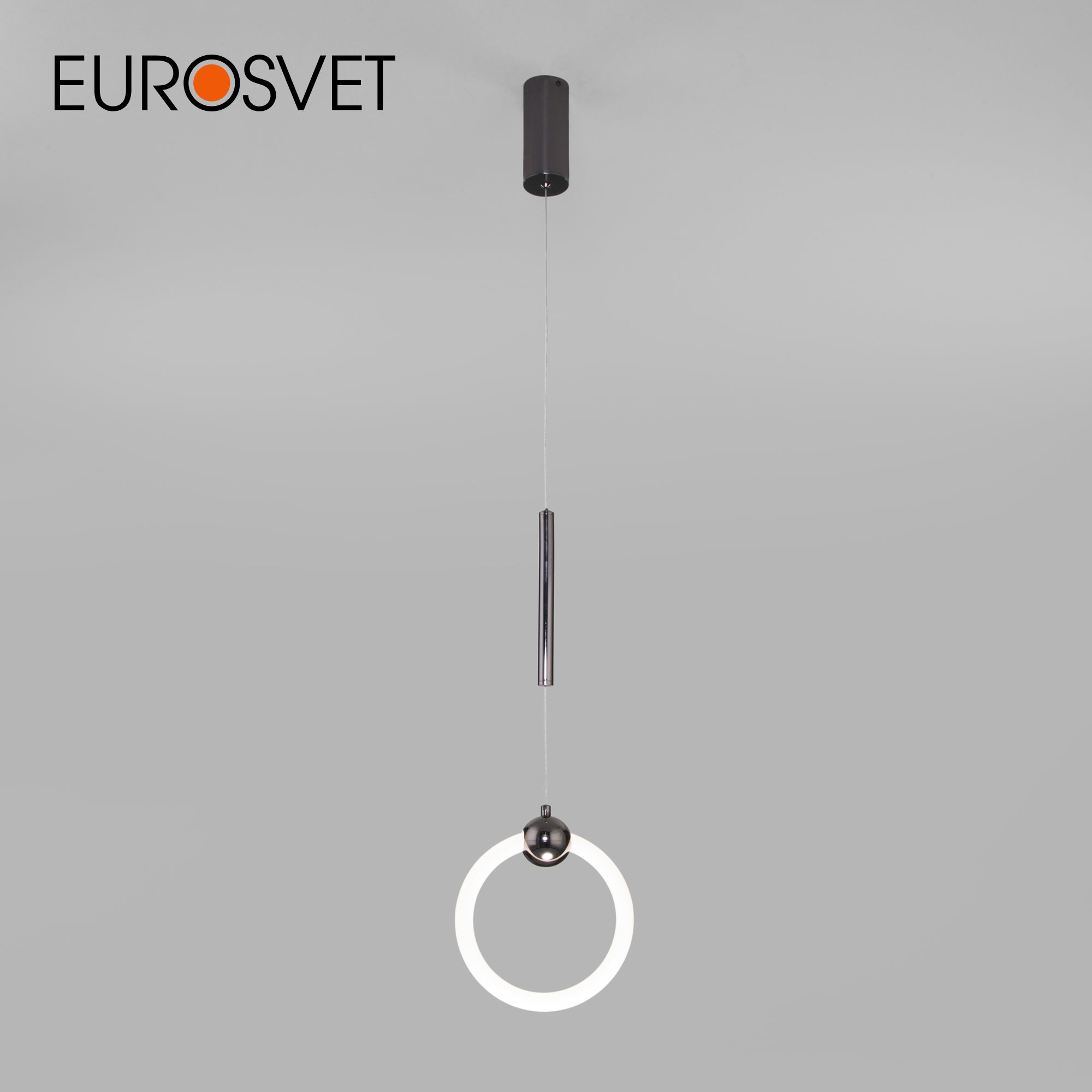 

Подвесной светодиодный светильник Eurosvet Rim 90166/1 15W 4200К черный жемчуг