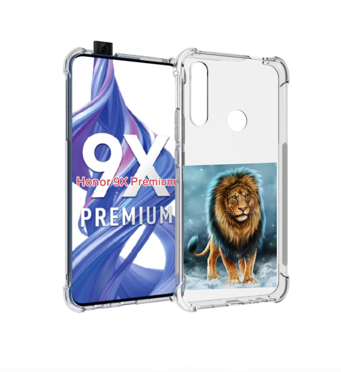 

Чехол бампер MyPads Лев-в-тумане для Honor 9X (STK-LX1), Прозрачный, Tocco