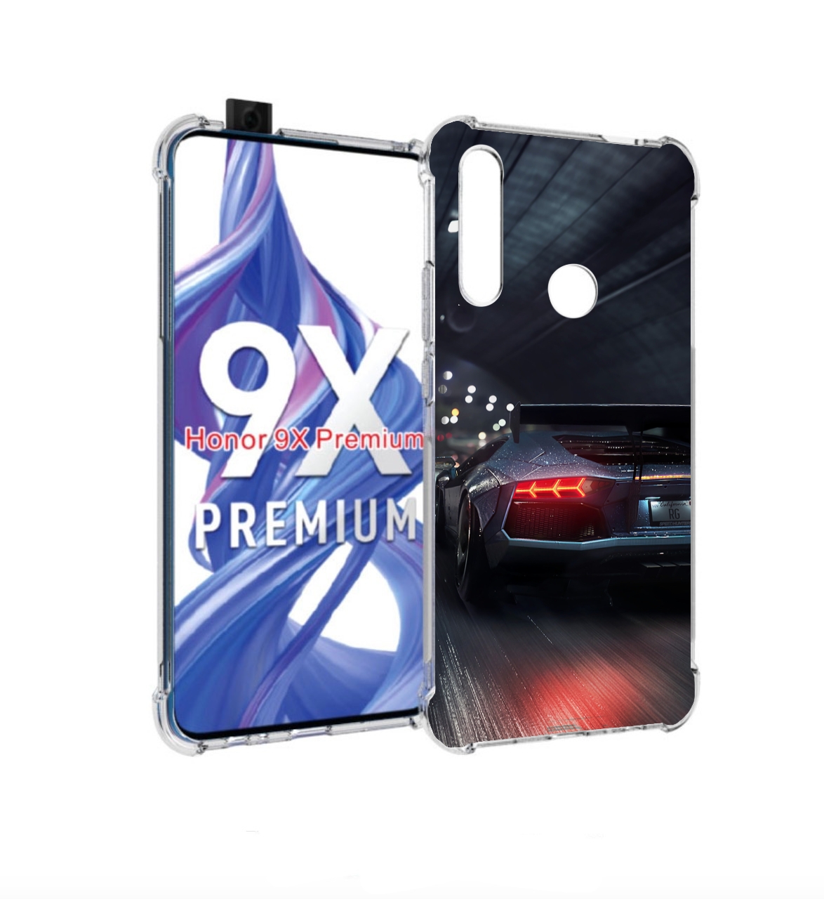 

Чехол бампер MyPads Ламба мужской для Honor 9X (STK-LX1)., Прозрачный, Tocco