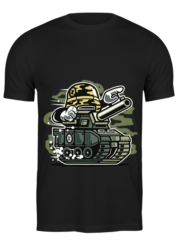 

Футболка мужская Танк (war tank) 2385857 Printio черная 2XL, Танк (war tank) 2385857