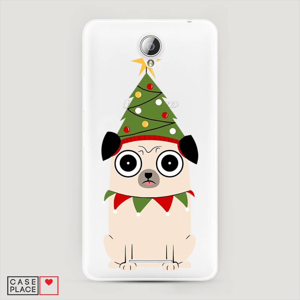 

Чехол на Lenovo A5000 "Собачка с ёлочкой", Бежевый;красный;зеленый, 111950-1
