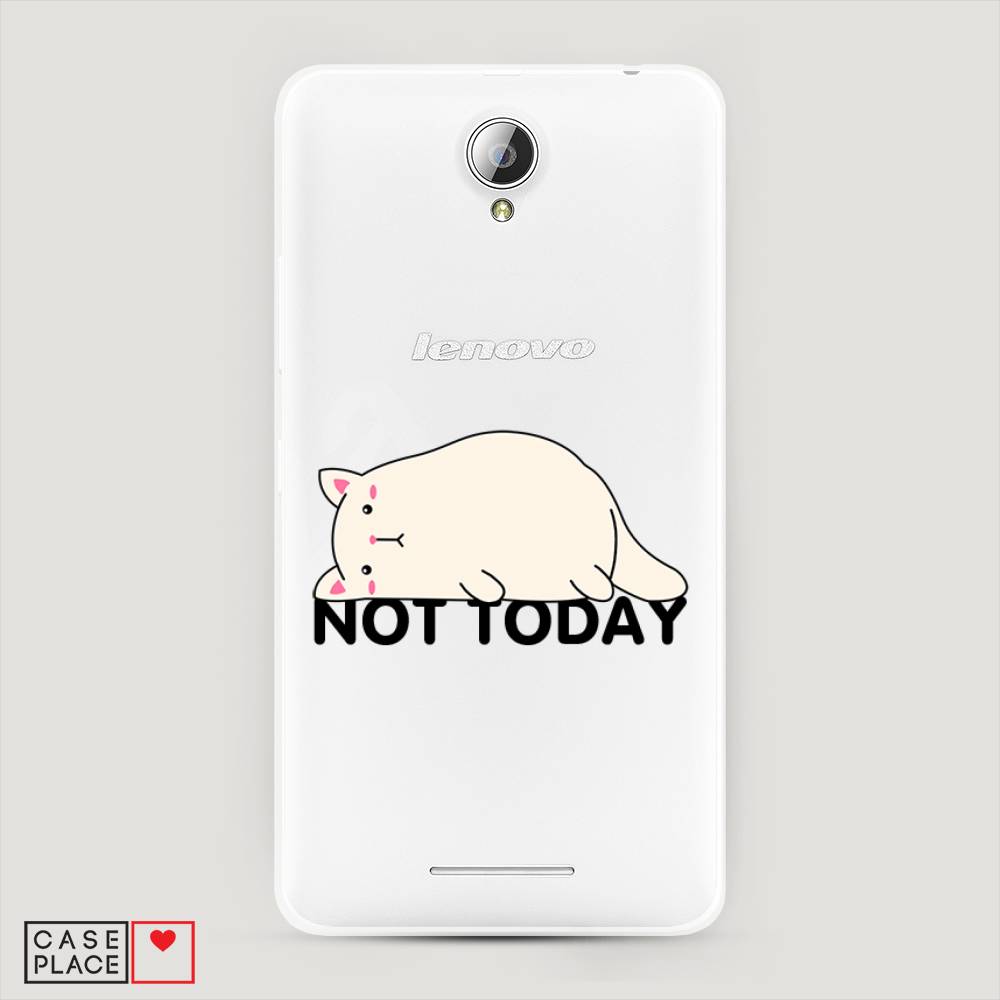 

Чехол на Lenovo A5000 "Cat not today", Белый;розовый;черный, 111950-1