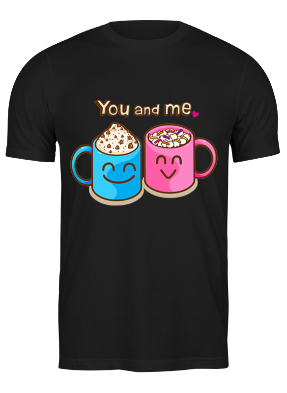 

Футболка мужская Printio Ты и я 2369887 черная 2XL, Черный, Ты и я 2369887