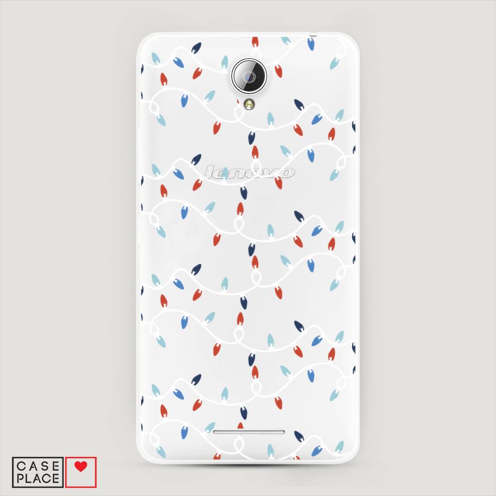 

Чехол на Lenovo A5000 "Разноцветная гирлянда", Белый;красный;синий, 111950-5