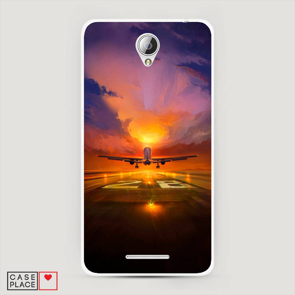

Чехол на Lenovo A5000 "Самолет на посадке", Оранжевый;синий, 111950-6