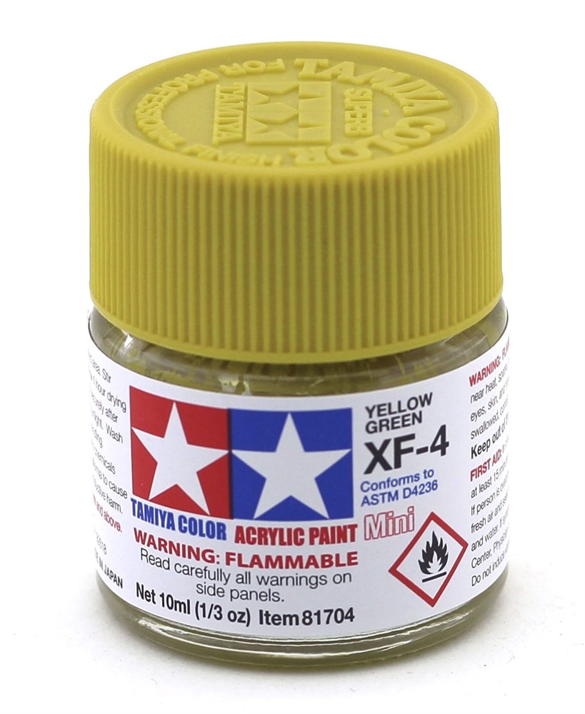 

81704 Tamiya XF-4 Yellow Green (Желто-зеленая) Акриловая краска, 81704