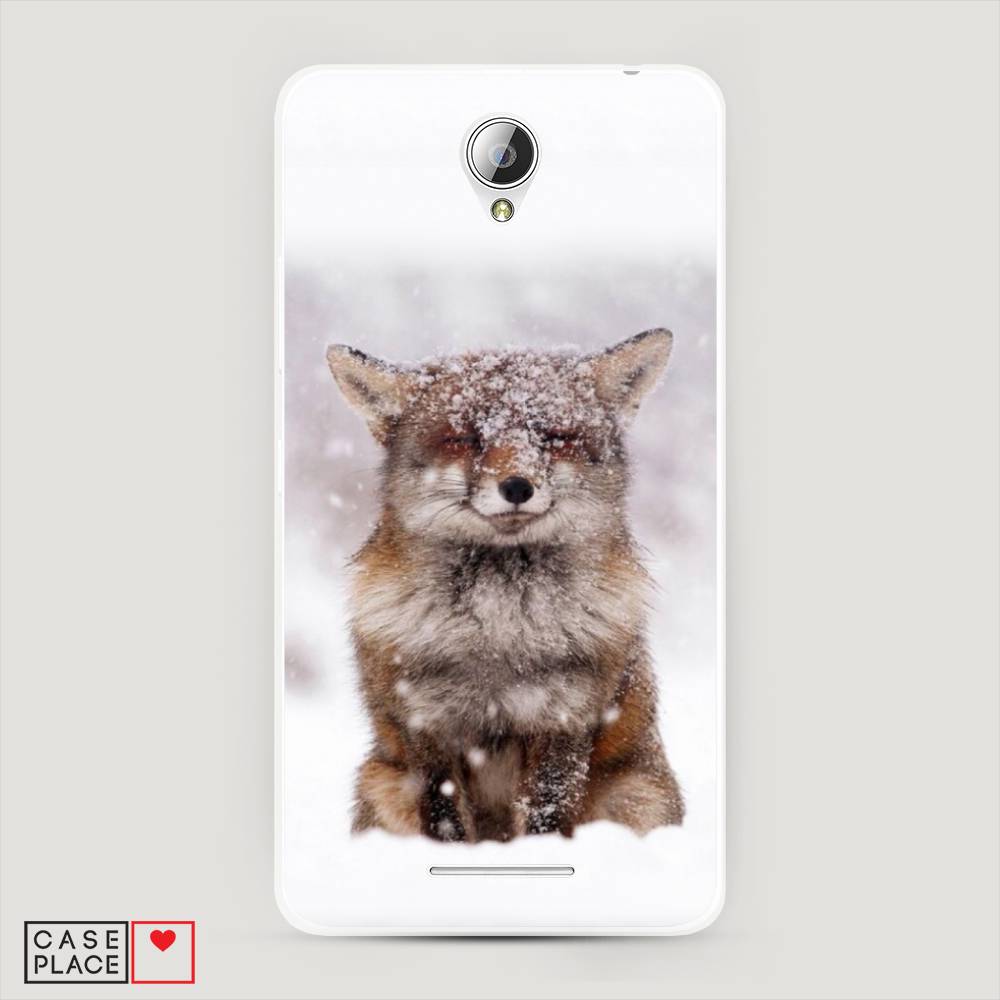 

Чехол на Lenovo A5000 "Зимняя лиса", Белый;серый;коричневый, 111950-1