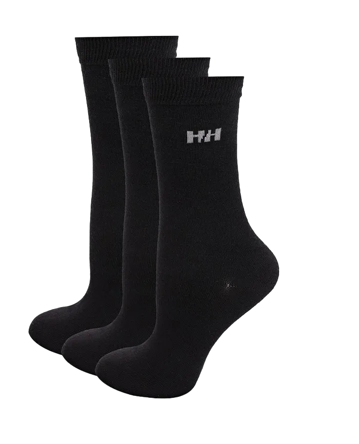 

Носки Helly Hansen EVERYDAY COTTON SOCK 3PK унисекс, размер 42-44, чёрные, 3 пары, 67482