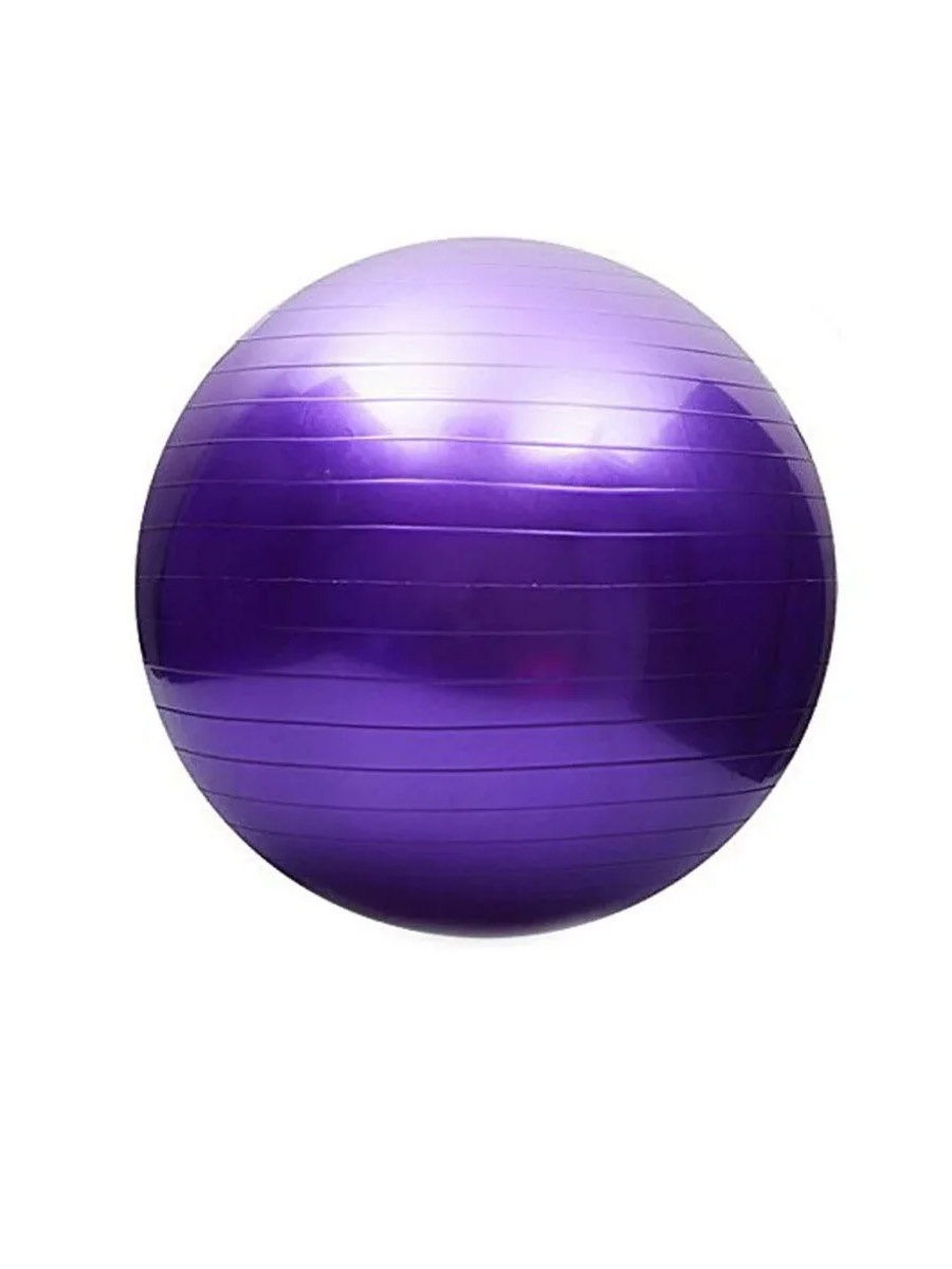 фото Фитбол, гимнастический мяч для занятий спортом, глянцевый, фиолетовый, 85 см urm