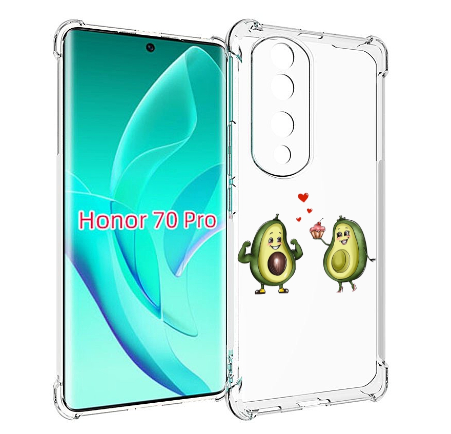 

Чехол MyPads влюбленные-авокадо для Honor 70 Pro / 70 Pro Plus, Прозрачный, Tocco
