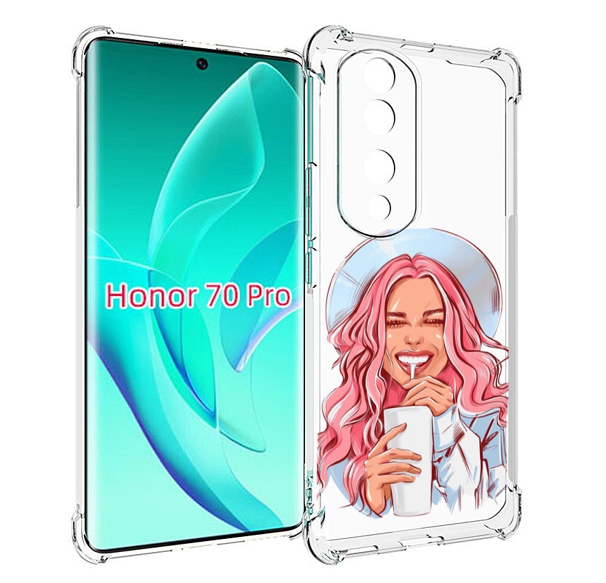 

Чехол MyPads веселая-девушка-модель женский для Honor 70 Pro / 70 Pro Plus, Прозрачный, Tocco