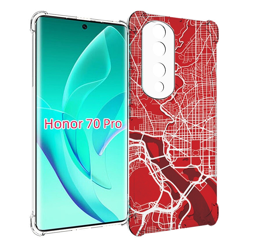 

Чехол MyPads векторная-карта для Honor 70 Pro / 70 Pro Plus, Прозрачный, Tocco
