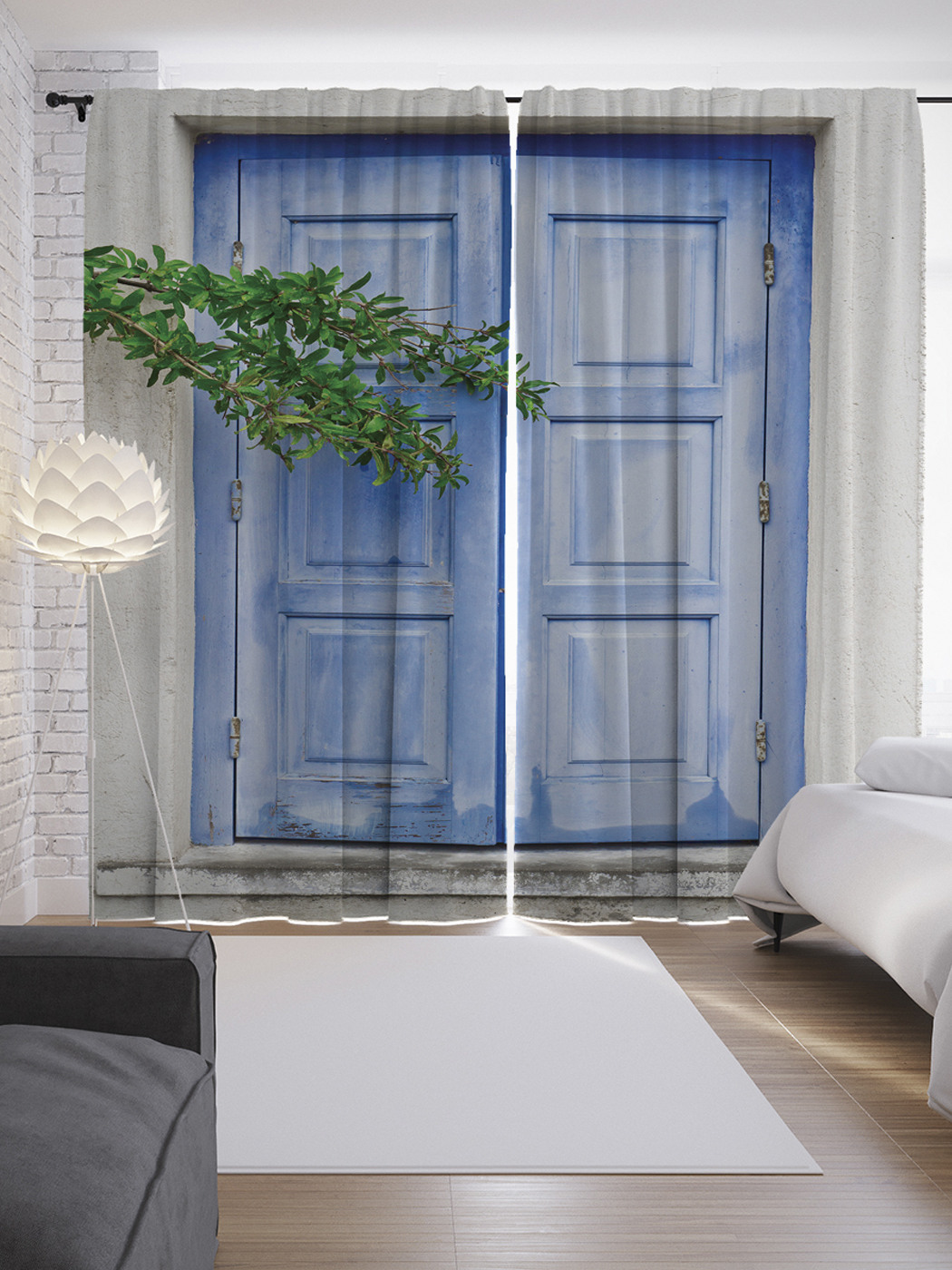 

Шторы с фотопечатью "Устаревшая дверь" из сатена, 290х265 см