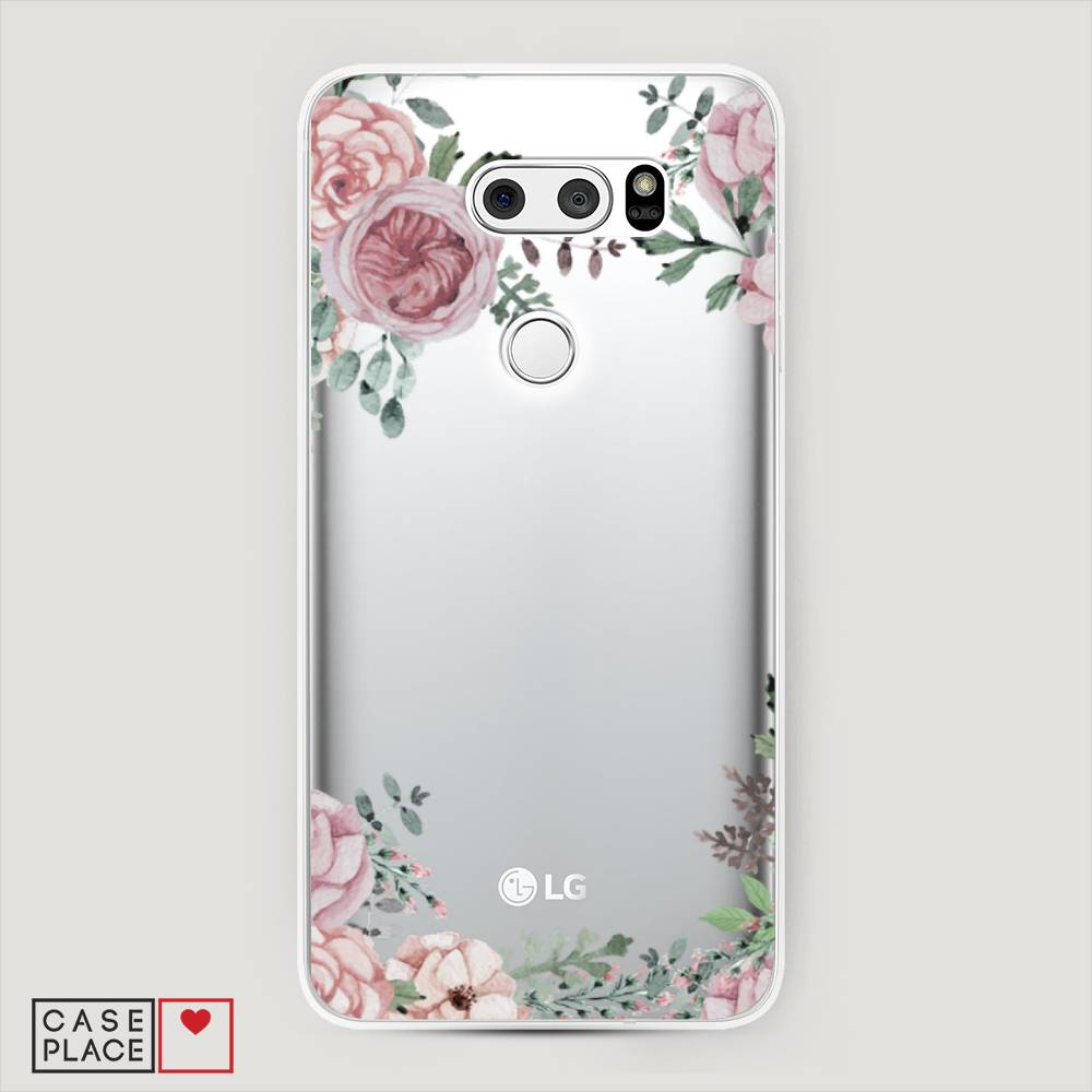 

Чехол Awog на LG V35 ThinQ "Нежные розы акварель", Прозрачный;розовый;зеленый, 83650-8