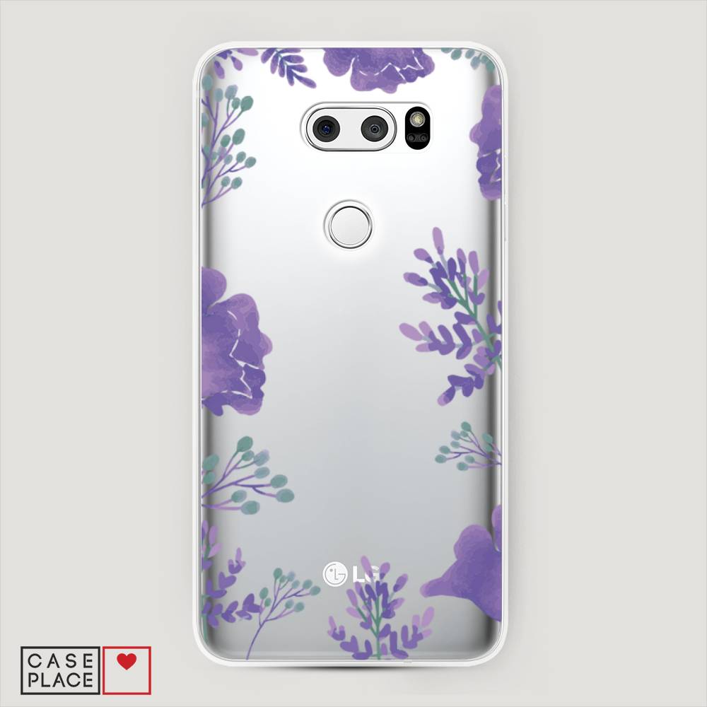 

Чехол Awog на LG V35 ThinQ "Сиреневая цветочная рамка", Прозрачный;фиолетовый, 83650-8
