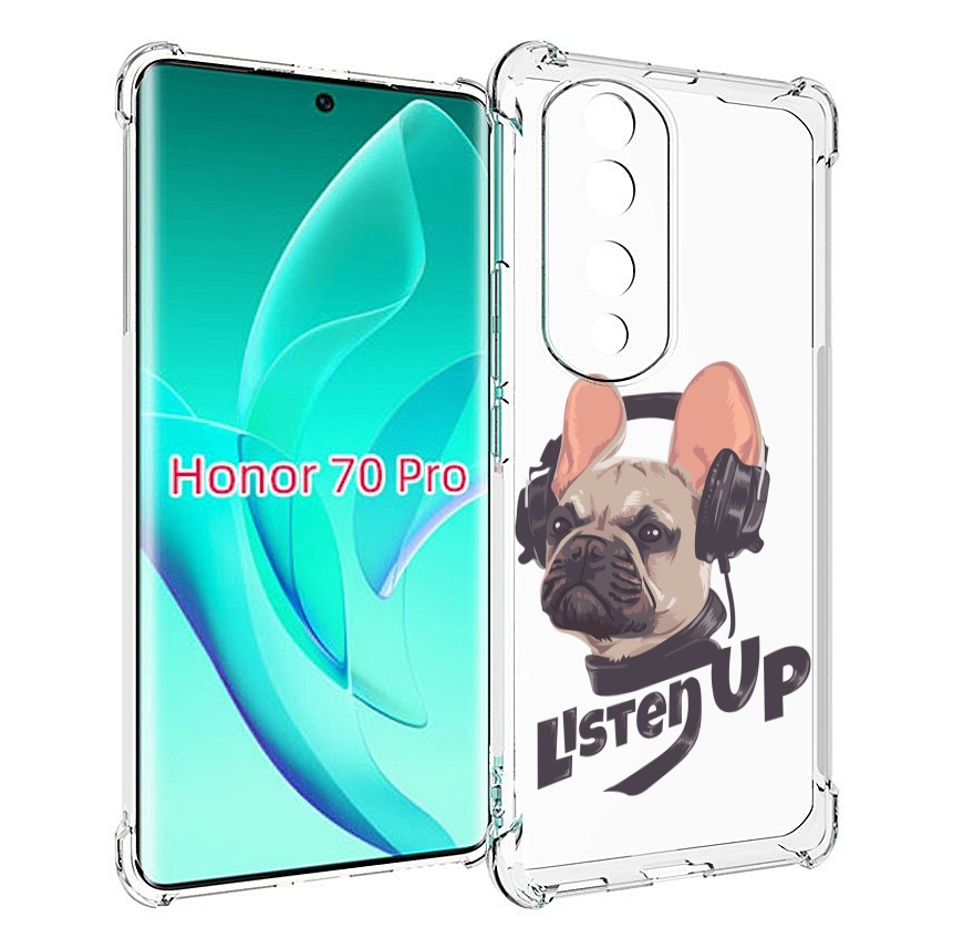 

Чехол MyPads бульдог-слушает-музыку для Honor 70 Pro / 70 Pro Plus, Прозрачный, Tocco