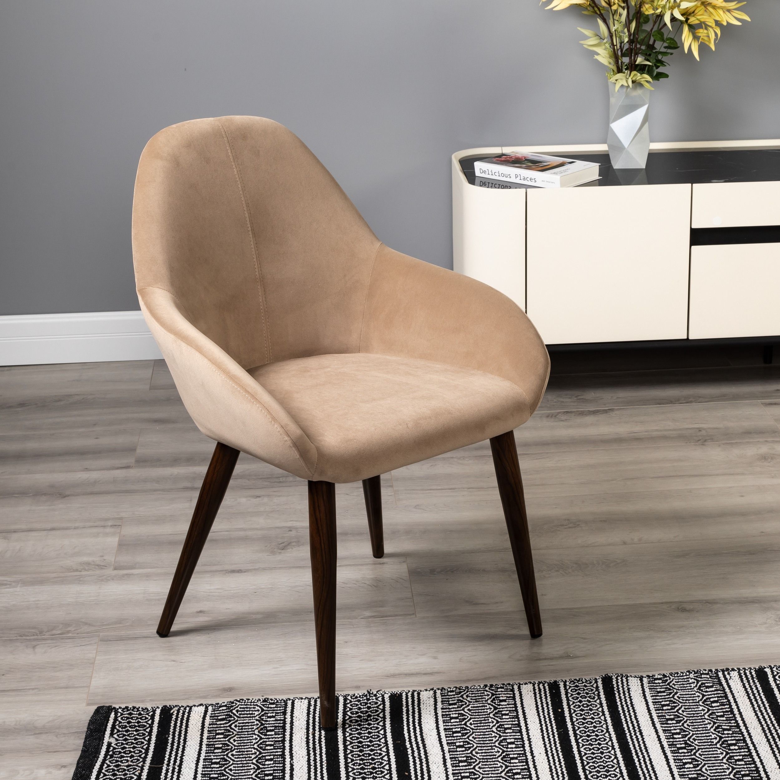 

Стулья для кухни Helvant Kenya Diag beige т.орех 2 шт, Kenya т.орех_Бежевый Diag
