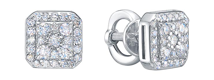

Серьги из белого золота с бриллиантом Vesna jewelry 41836-251-46-00, 41836-251-46-00