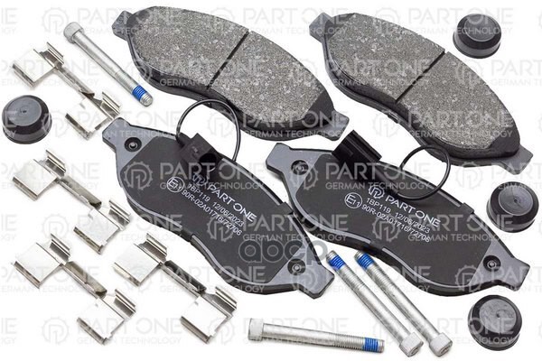 

Колодки тормозные дисковые пер. пер. CITROEN Jamper / FIAT Ducato 06- PART-ONE 1BP119