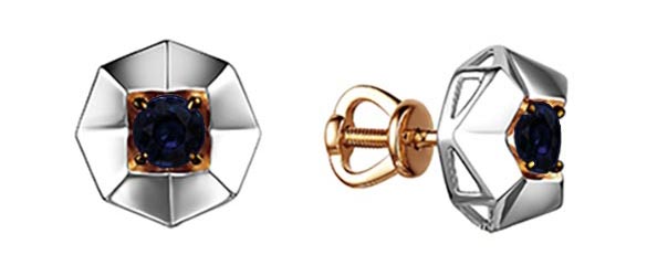 

Серьги из красного золота с сапфиром Bellissima Tentazione S/233-102, S/233-102